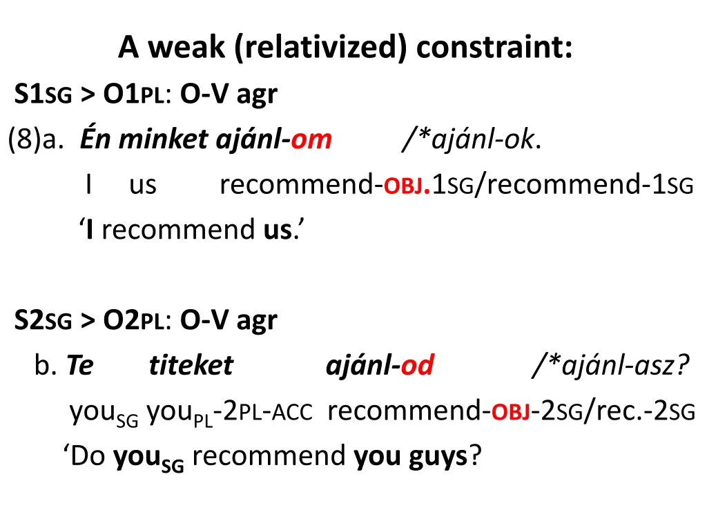 a weak relativized constraint 1