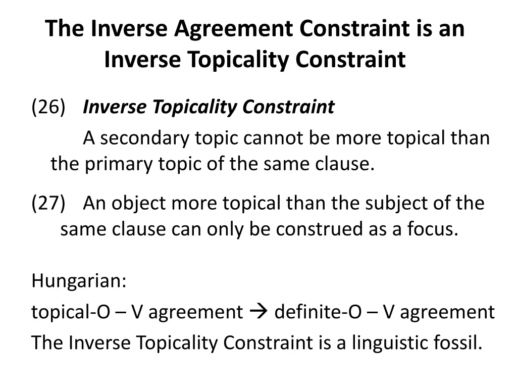 the inverse agreement constraint is an inverse