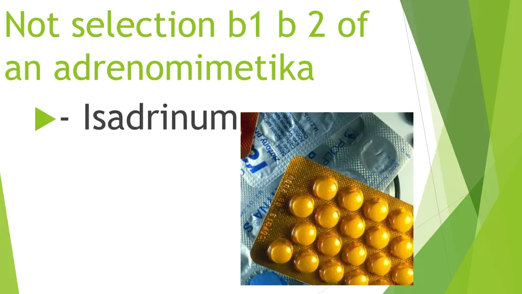 not selection b1 b 2 of an adrenomimetika