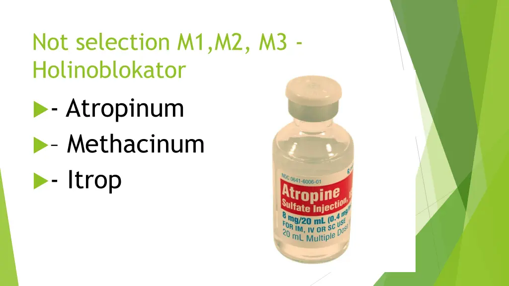 not selection m1 m2 m3 holinoblokator atropinum