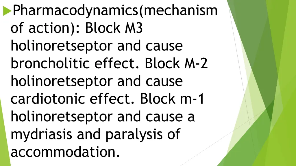 pharmacodynamics mechanism of action block