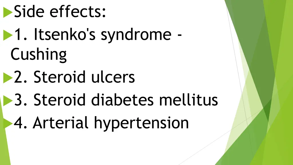 side effects 1 itsenko s syndrome cushing