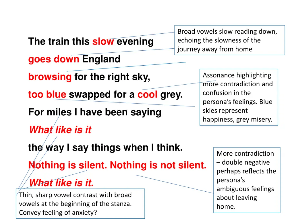 broad vowels slow reading down echoing