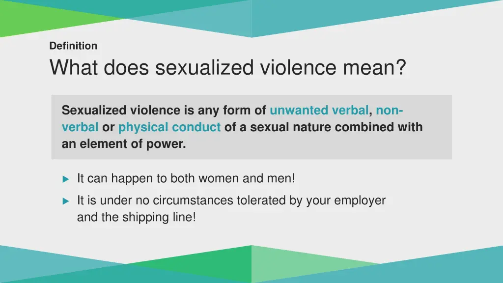 definition what does sexualized violence mean