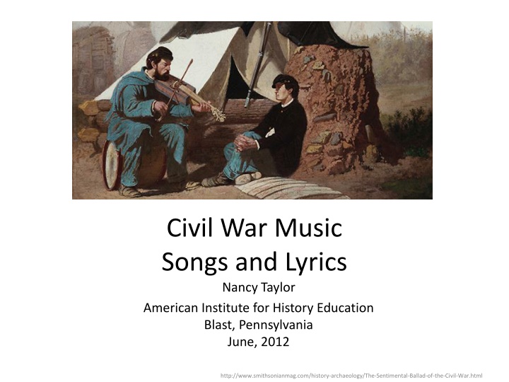 civil war music songs and lyrics nancy taylor