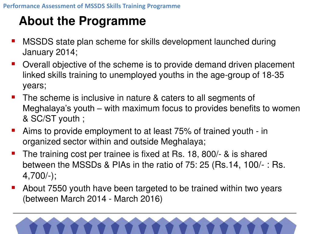 performance assessment of mssds skills training 1