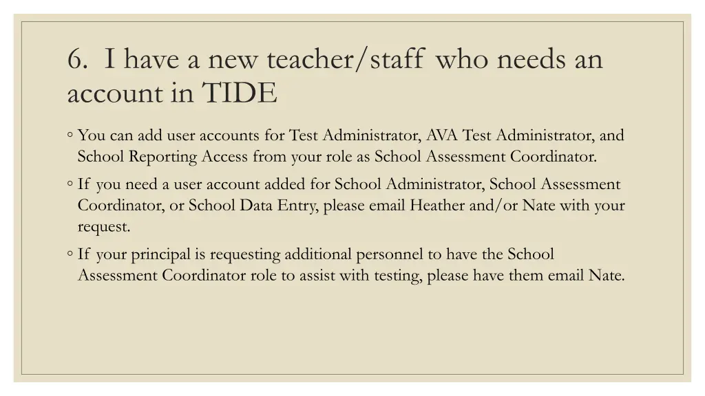 6 i have a new teacher staff who needs an account