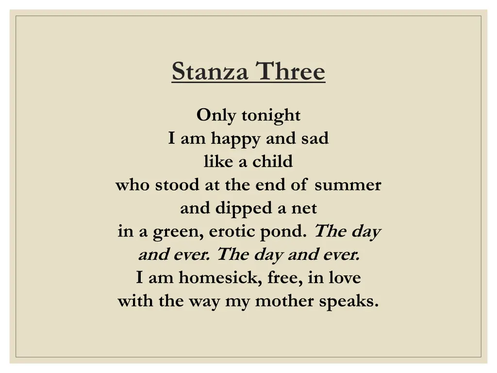 stanza three