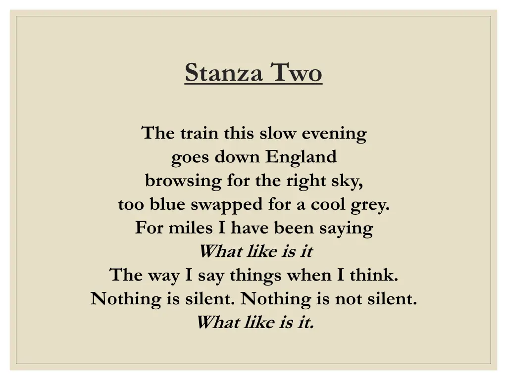 stanza two