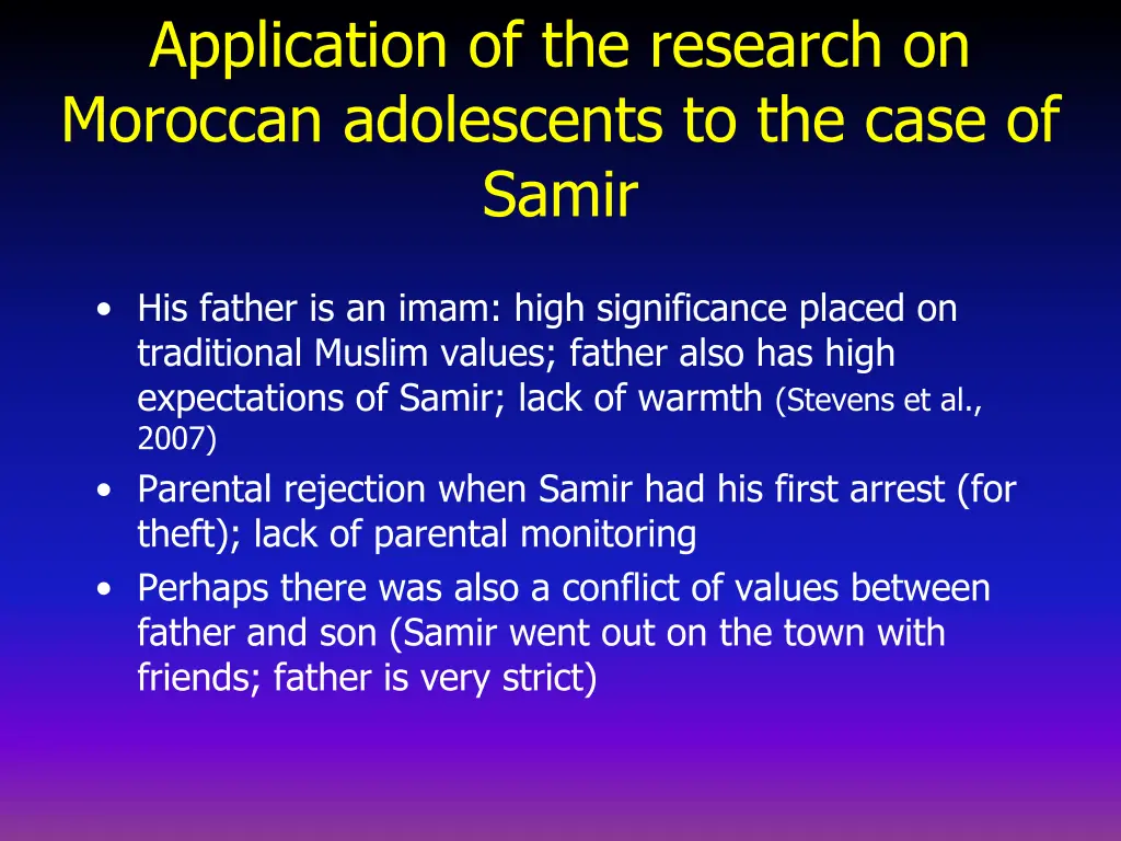 application of the research on moroccan