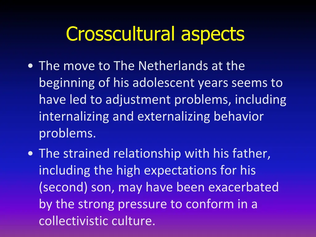 crosscultural aspects