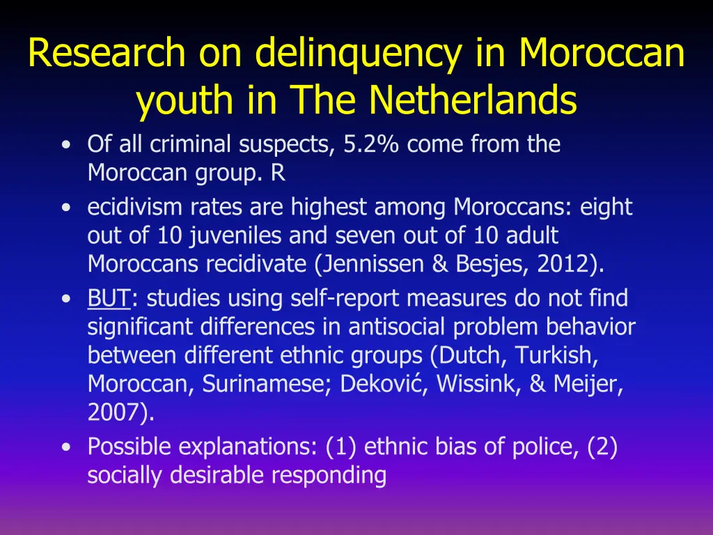 research on delinquency in moroccan youth 2