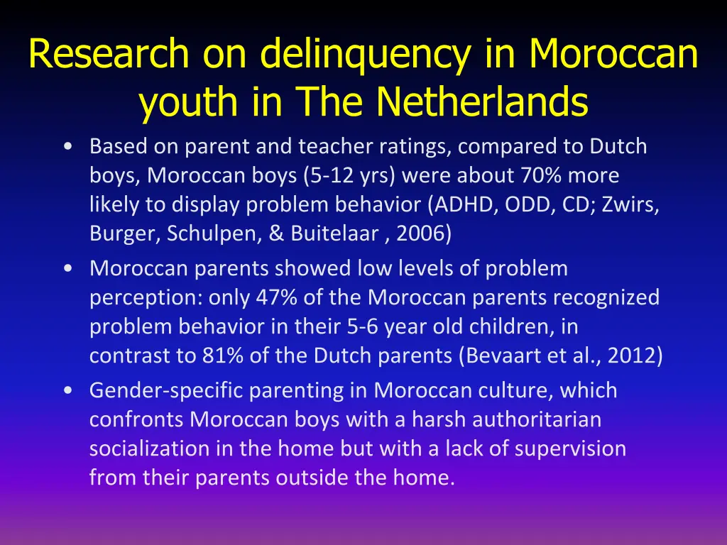 research on delinquency in moroccan youth 3