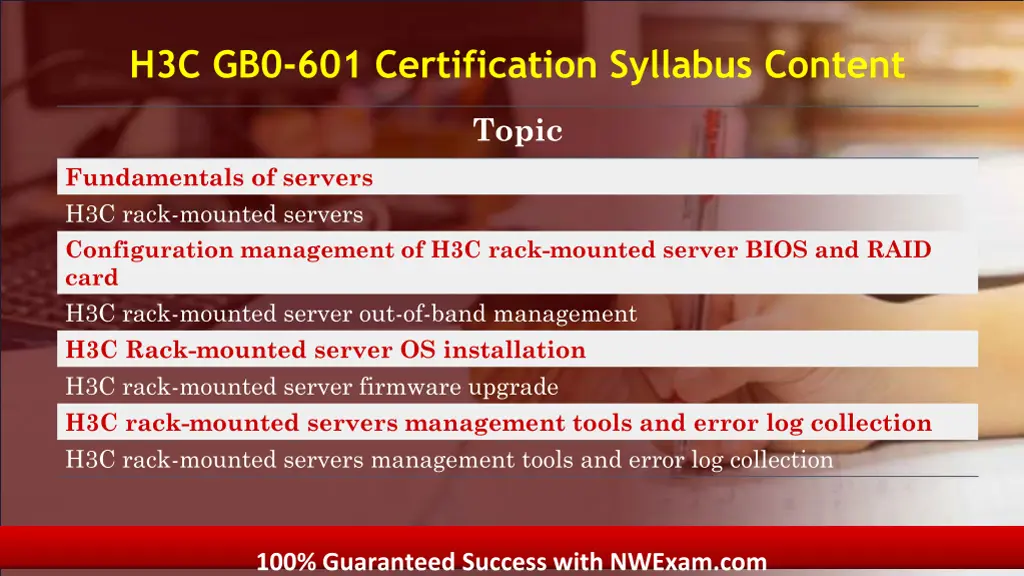 h3c gb0 601 certification syllabus content