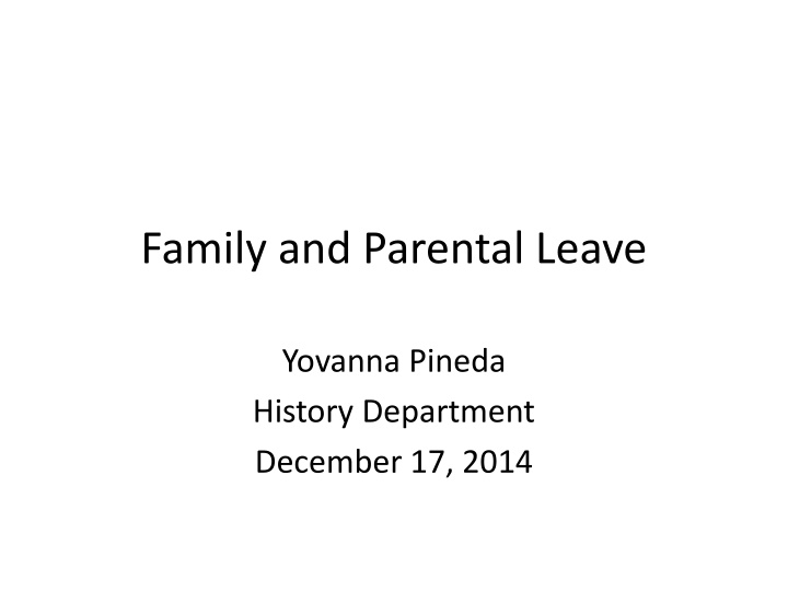 family and parental leave