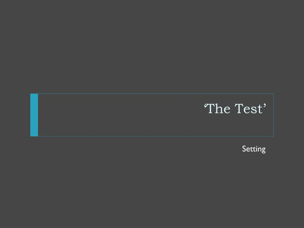 the test 5