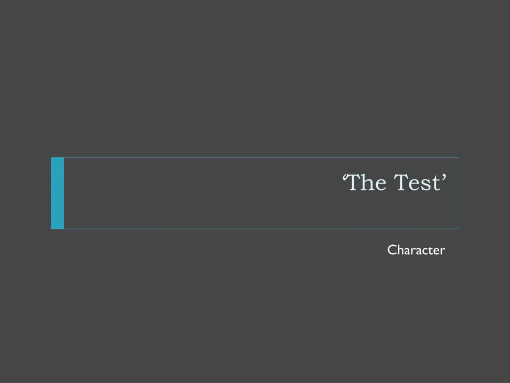 the test 9