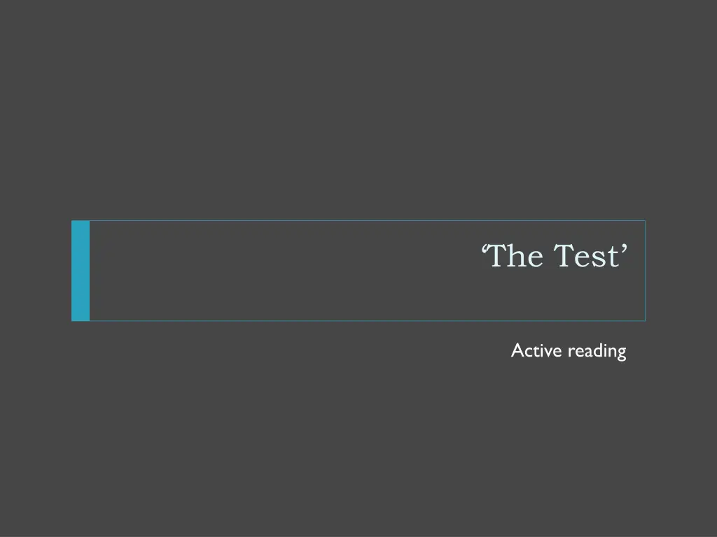 the test