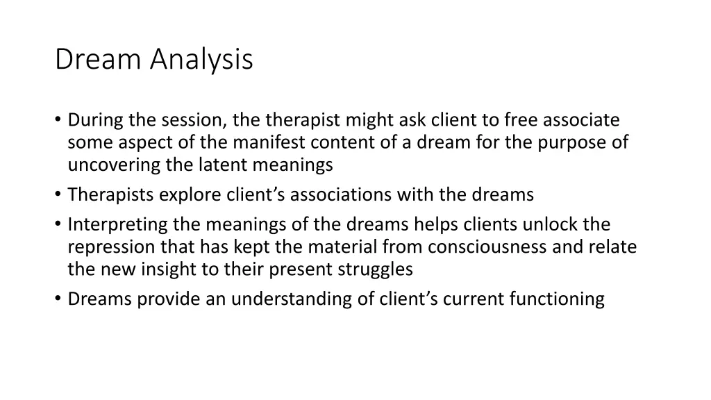 dream analysis 1