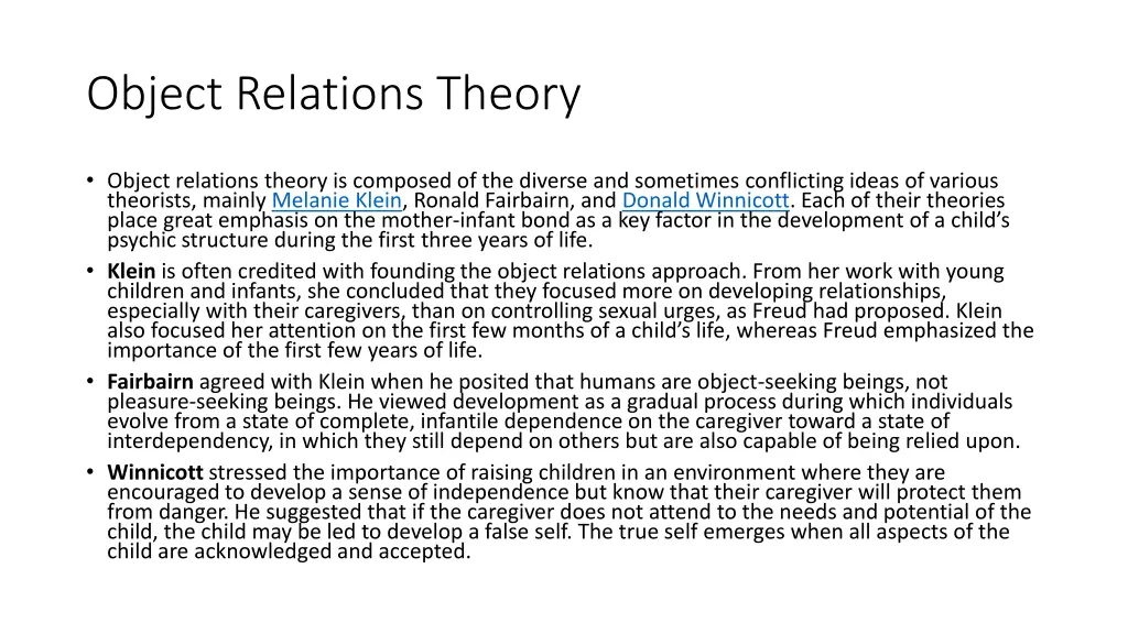 object relations theory 2