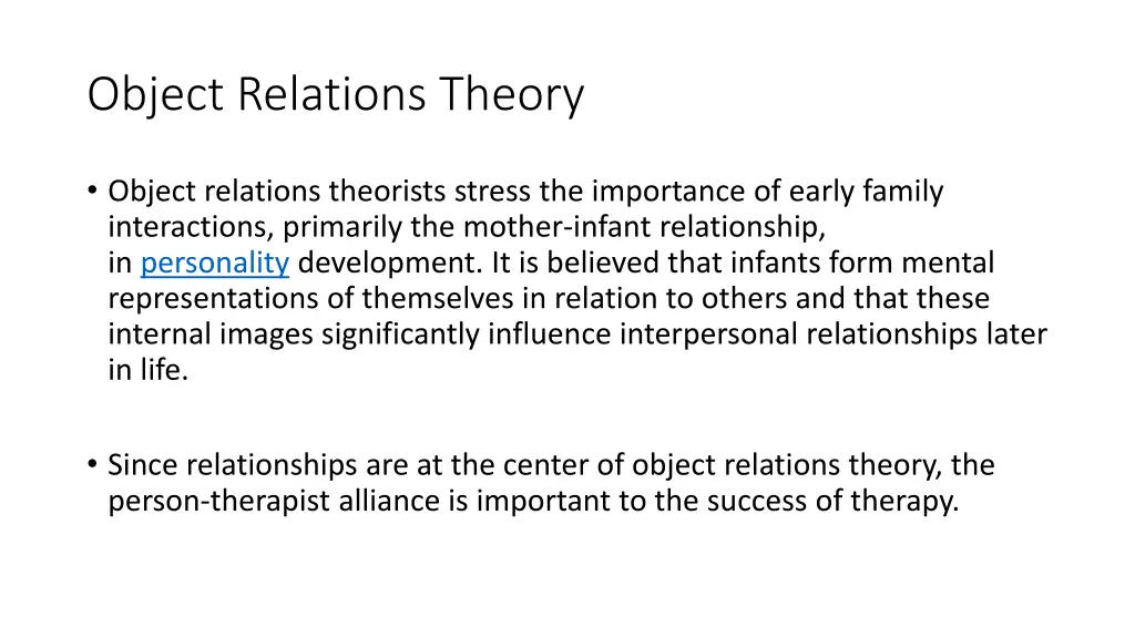 object relations theory