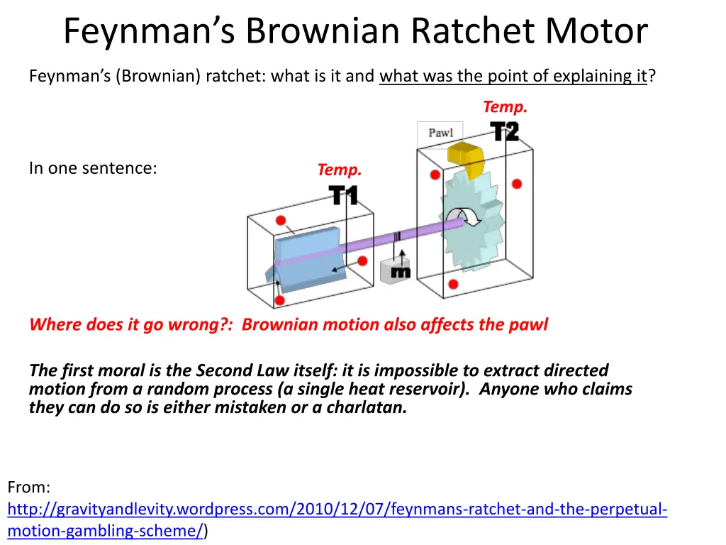 feynman s brownian ratchet motor 1