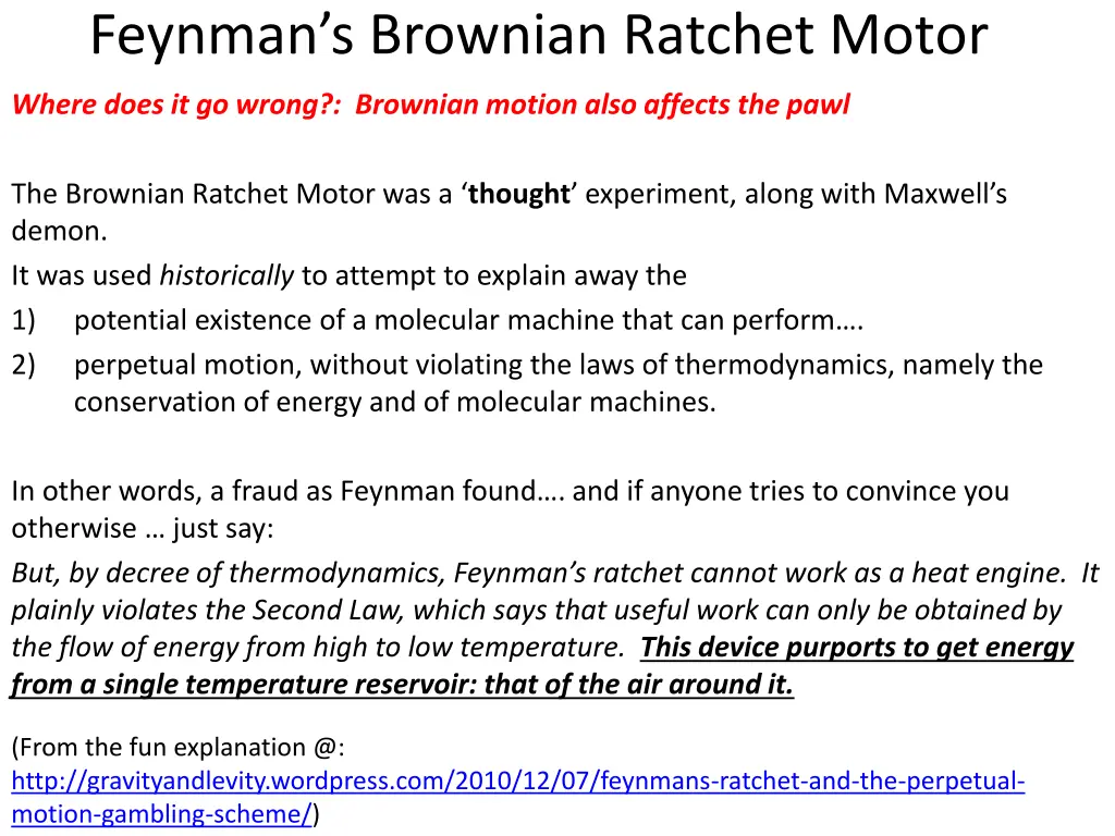 feynman s brownian ratchet motor 3