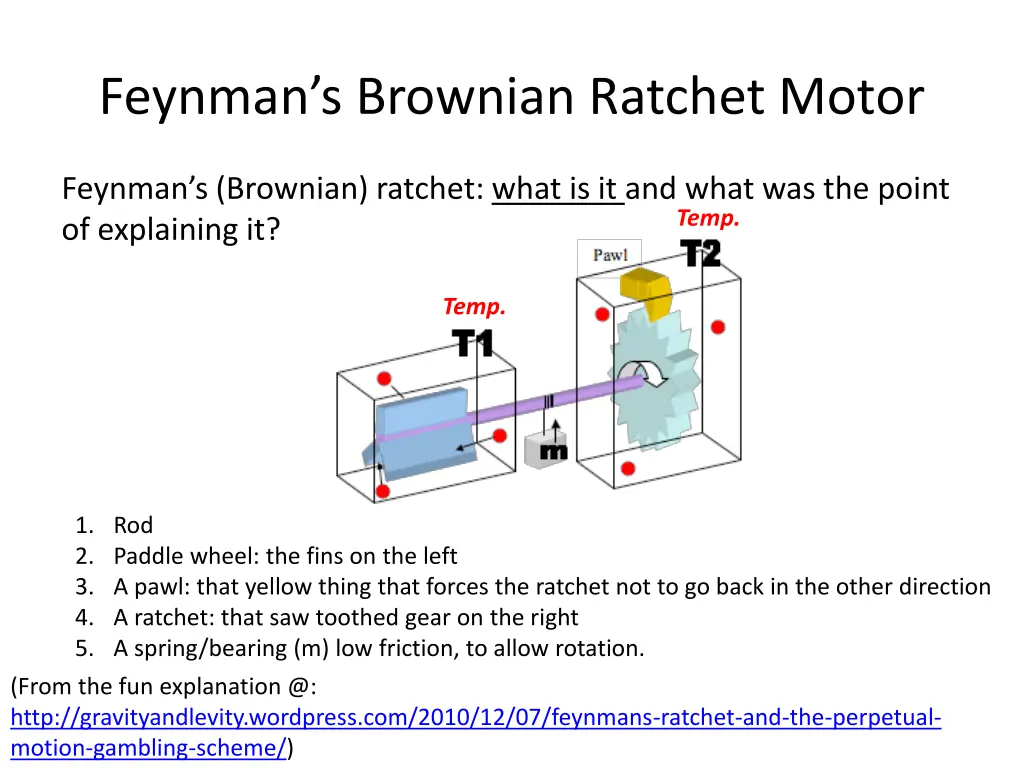 feynman s brownian ratchet motor