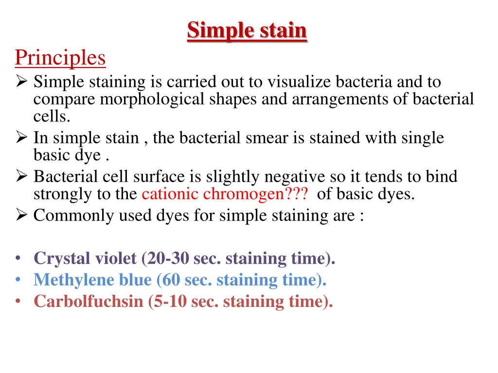 simple stain