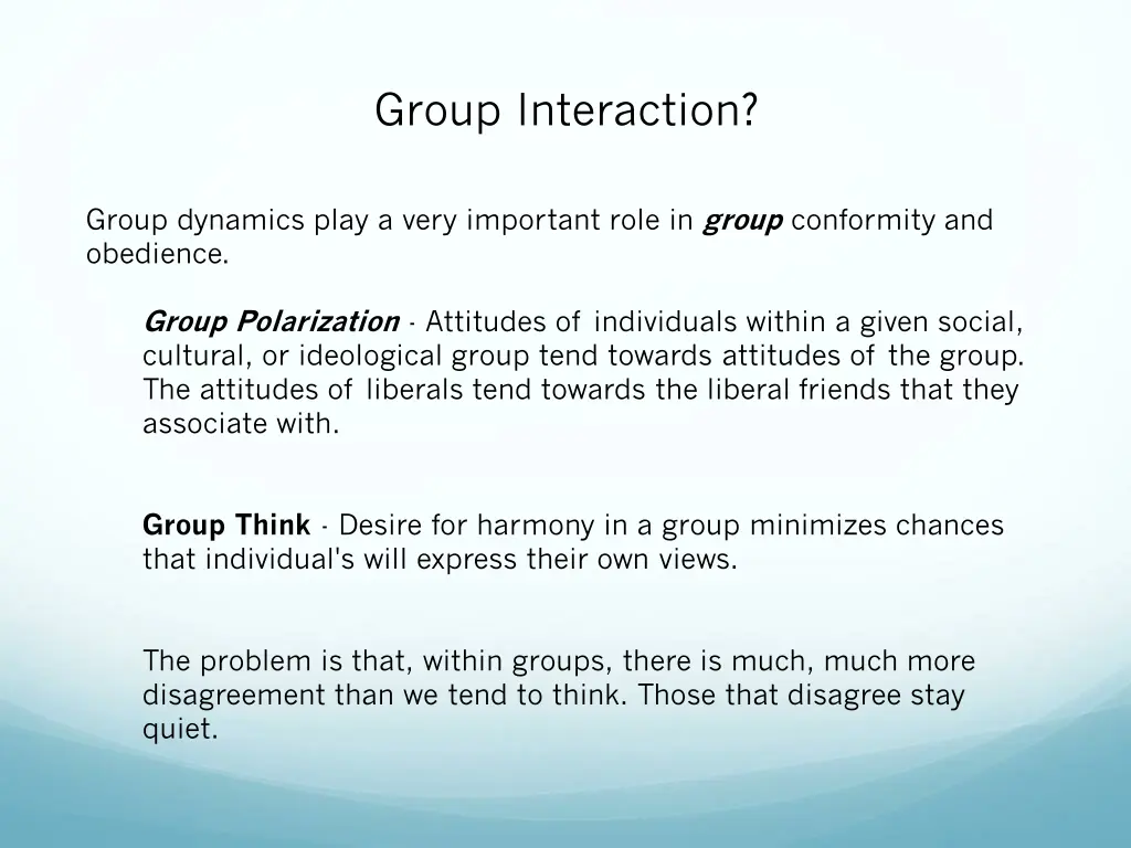 group interaction