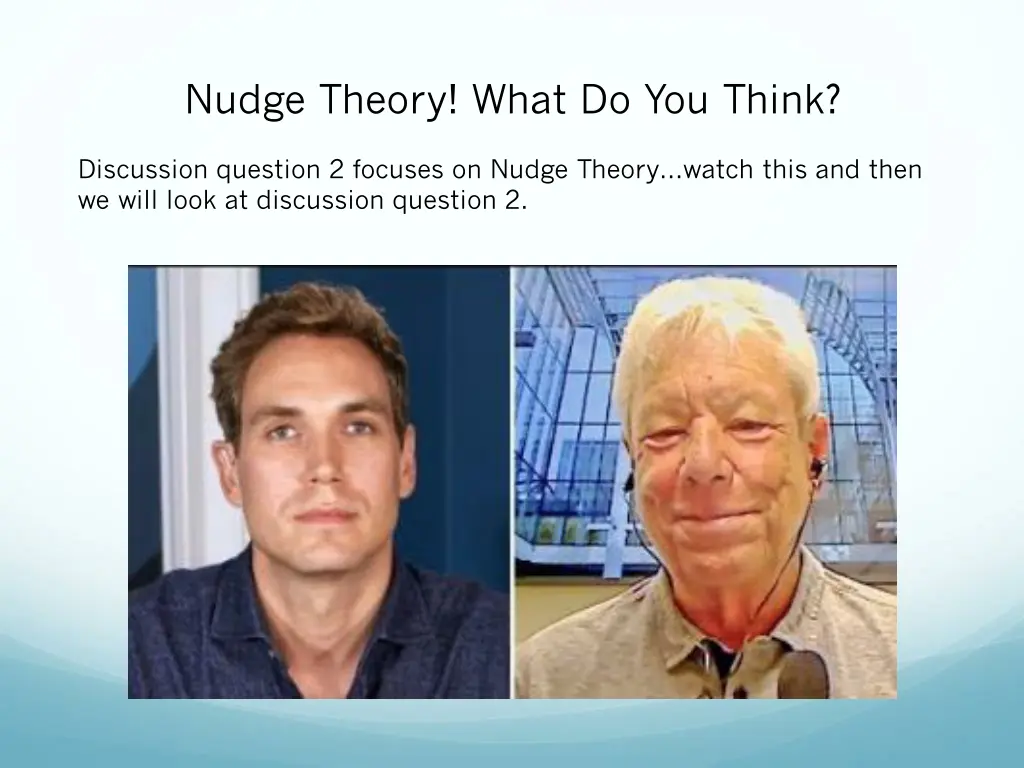 nudge theory what do you think