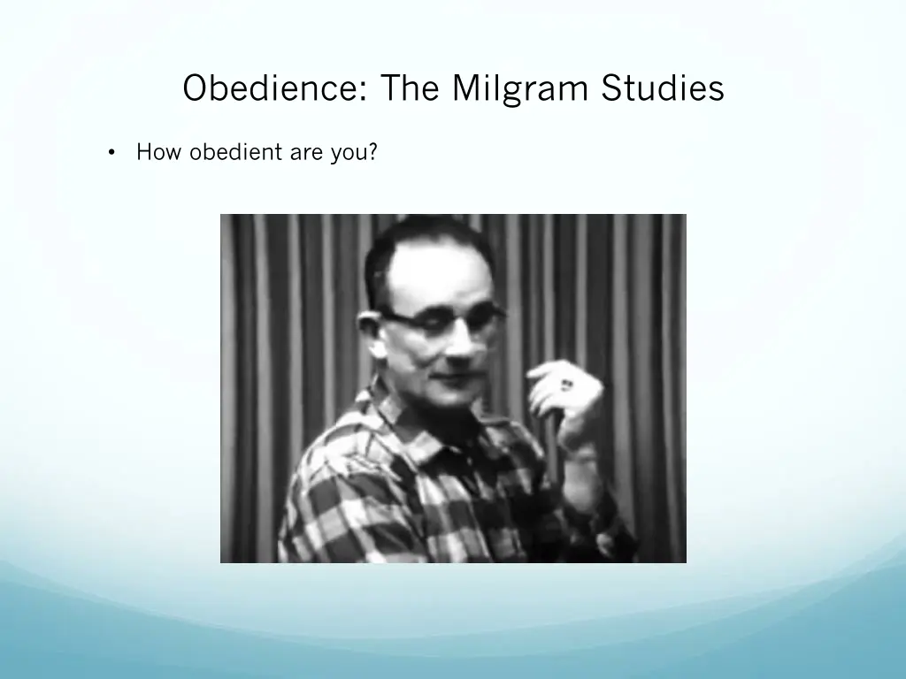 obedience the milgram studies