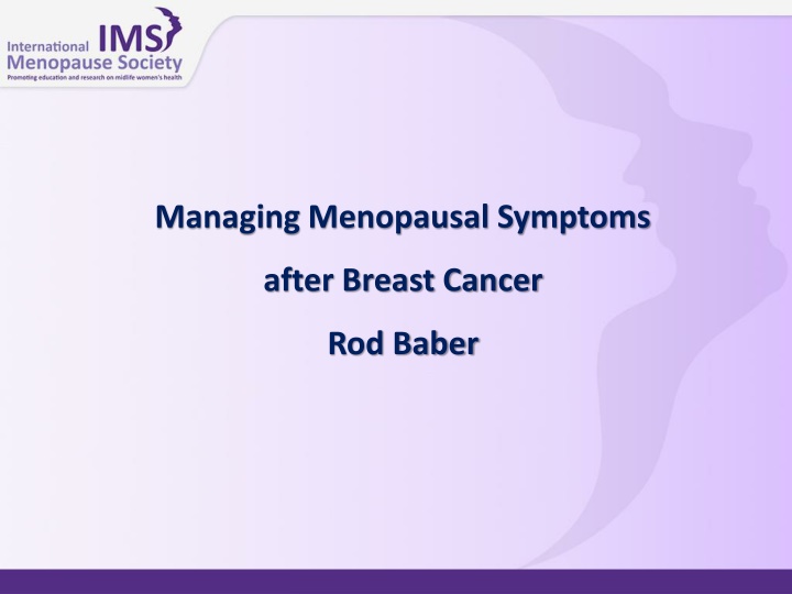 managing menopausal symptoms