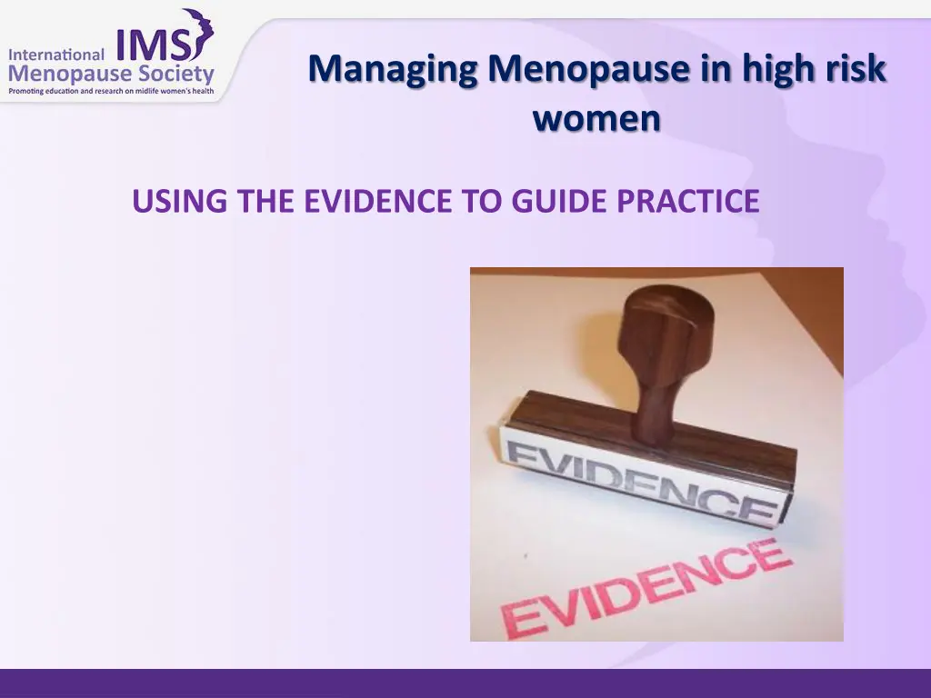 managing menopause in high risk women