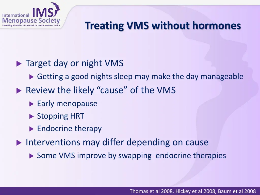 treating vms without hormones