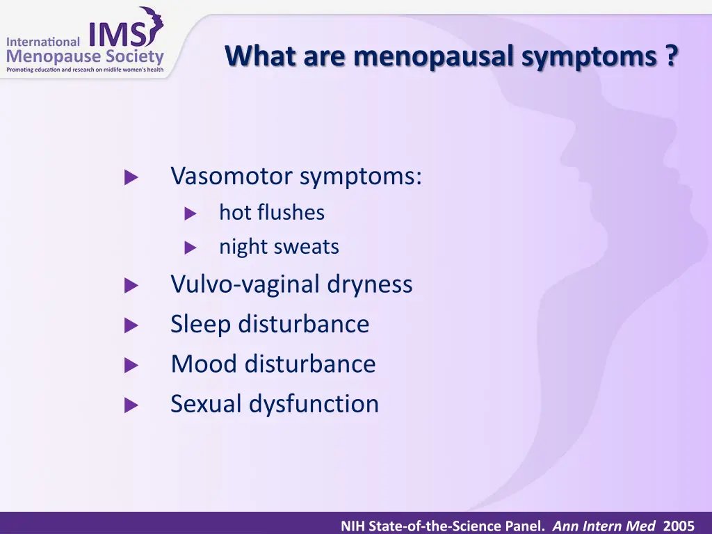 what are menopausal symptoms