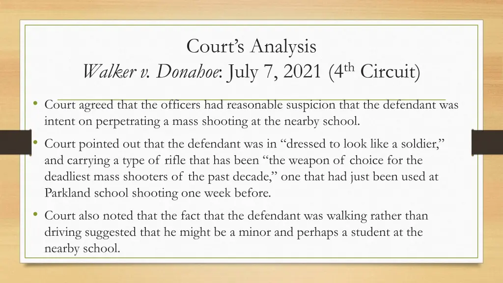 court s analysis