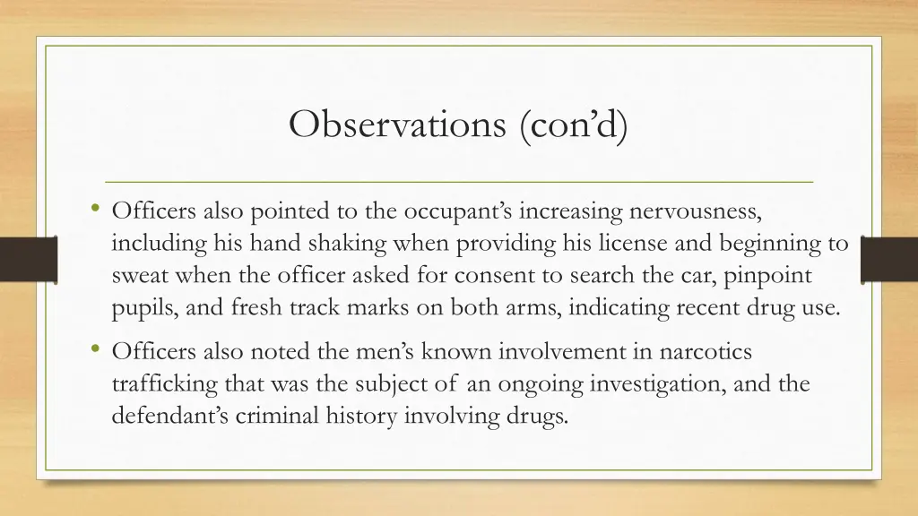 observations con d