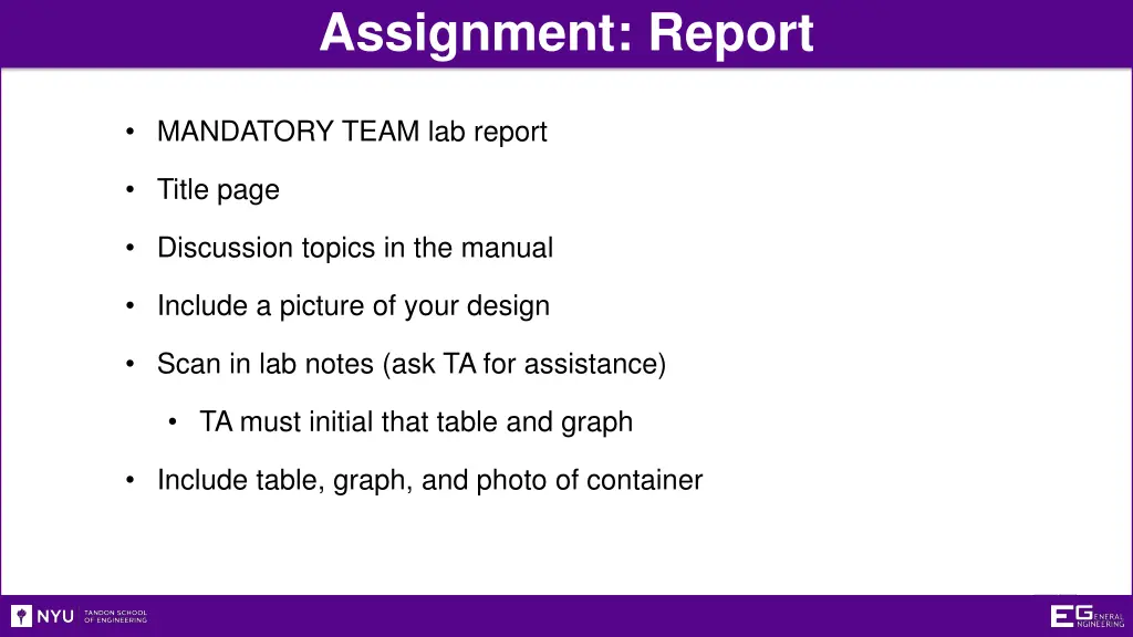 assignment report