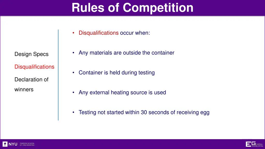 rules of competition