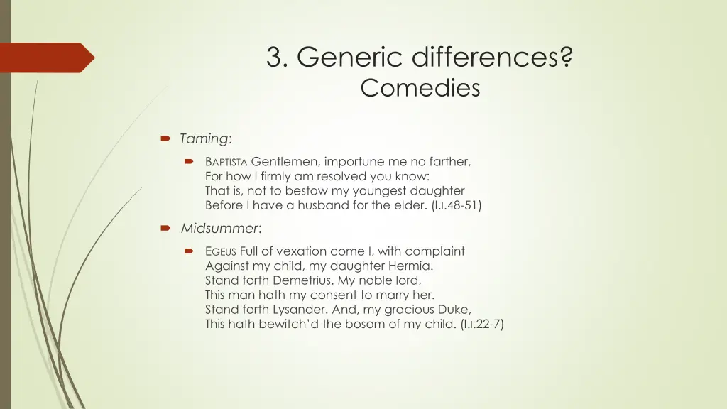 3 generic differences comedies