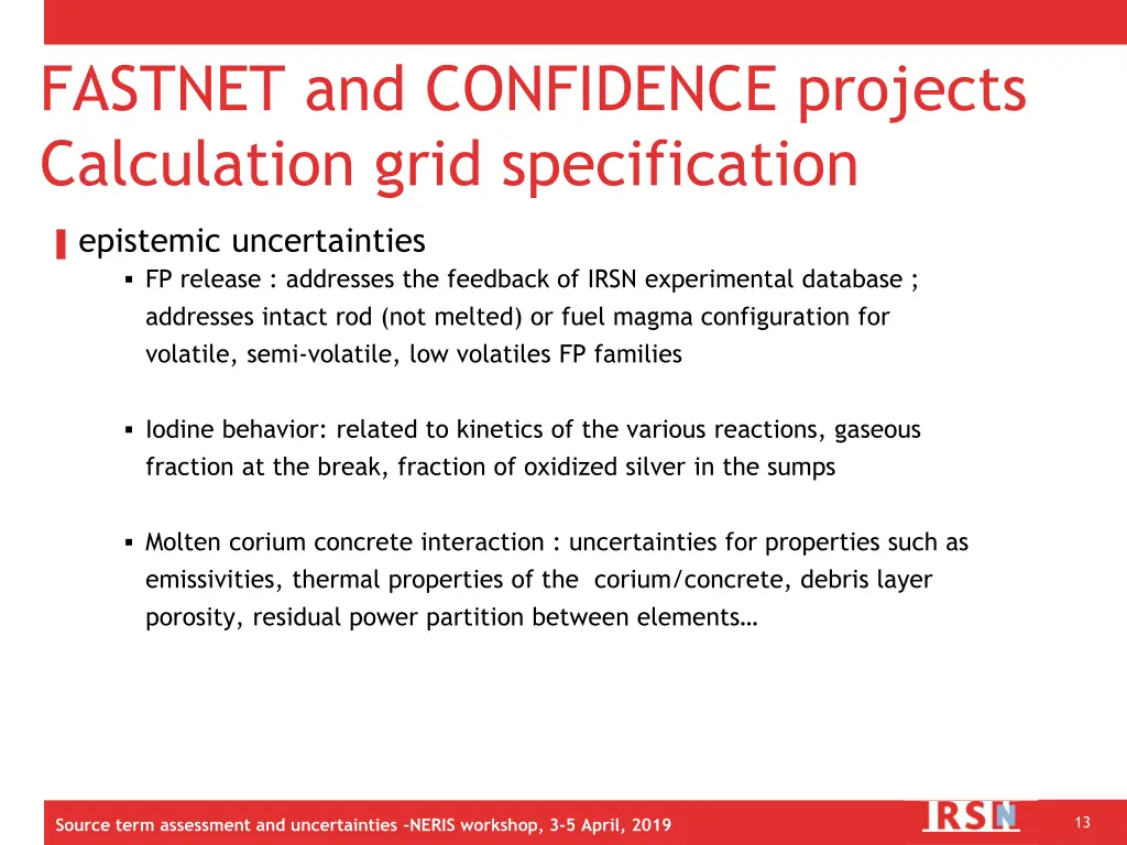 fastnet and confidence projects calculation grid 1