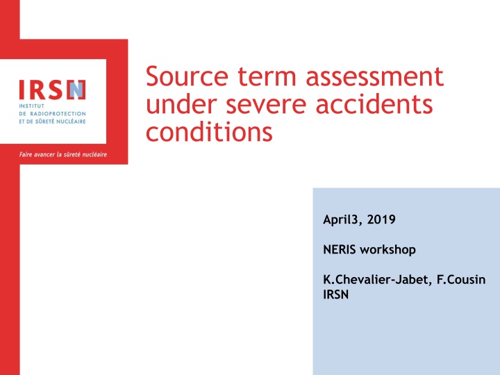 source term assessment under severe accidents