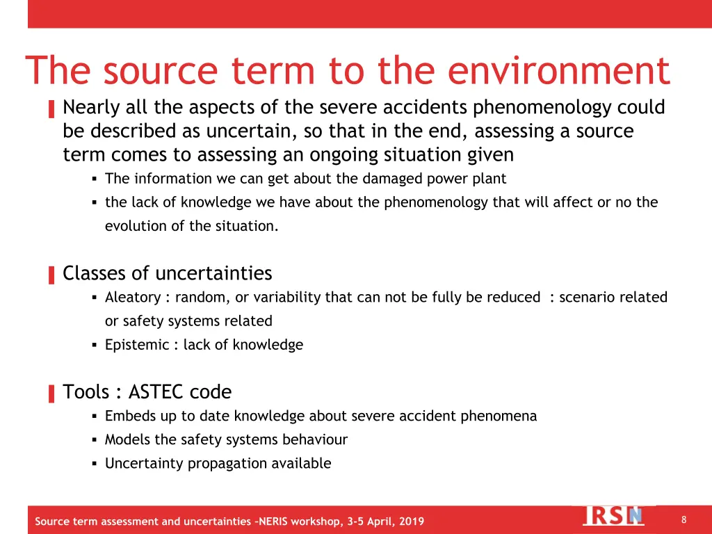 the source term to the environment nearly