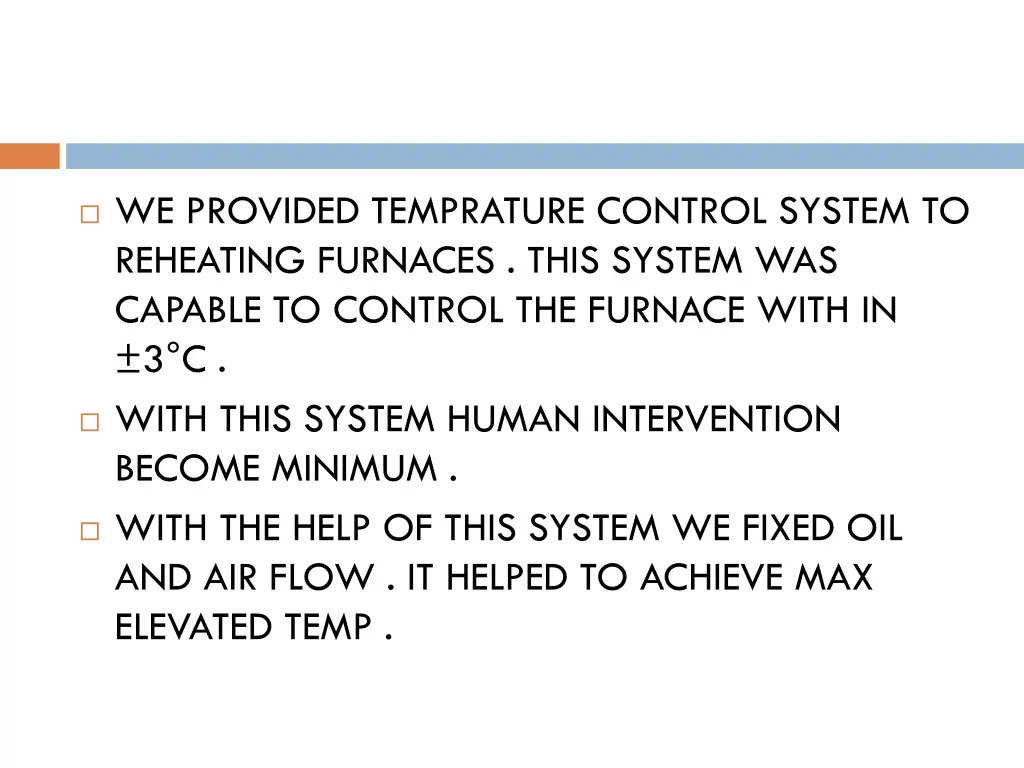 we provided temprature control system