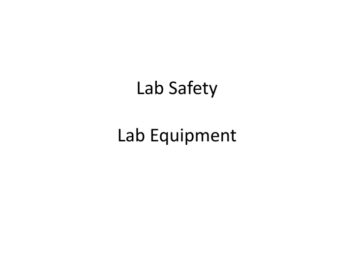 lab safety