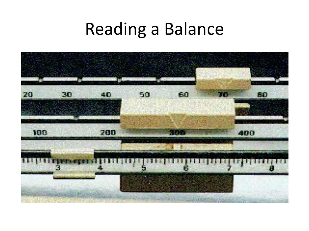 reading a balance