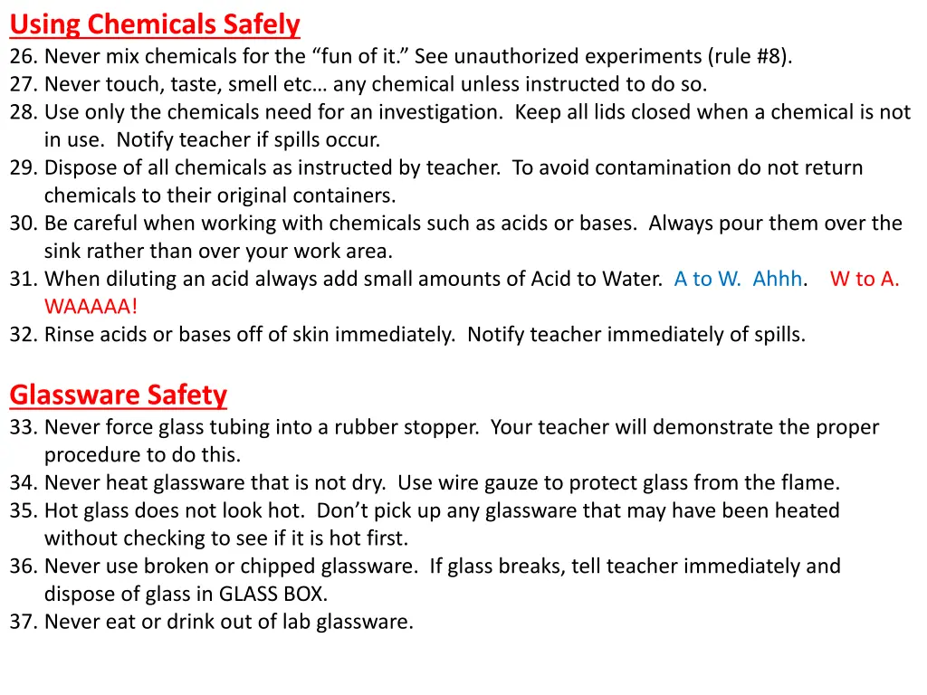 using chemicals safely 26 never mix chemicals