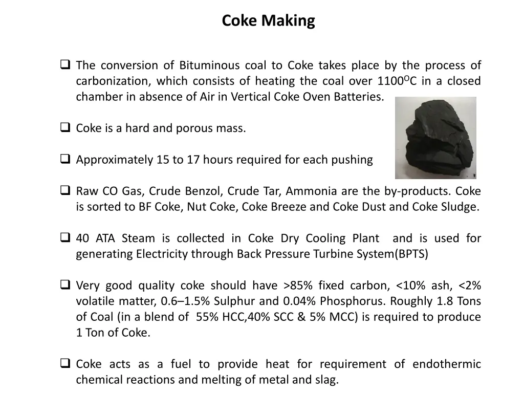 coke making