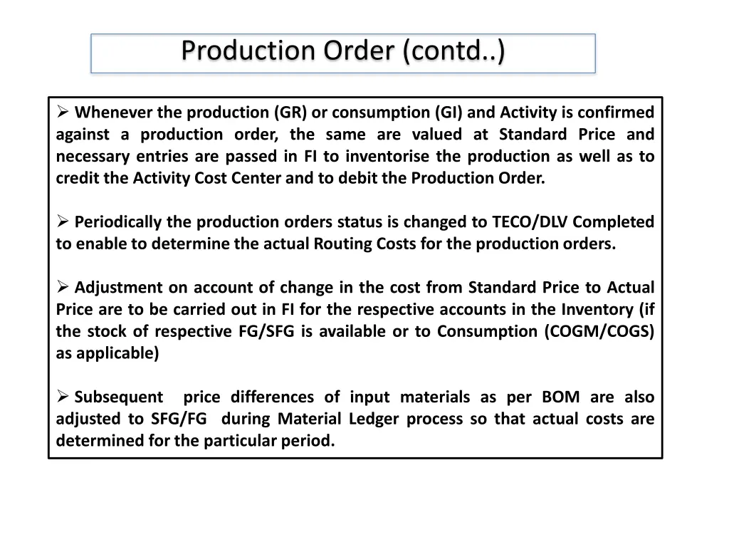 production order contd 1